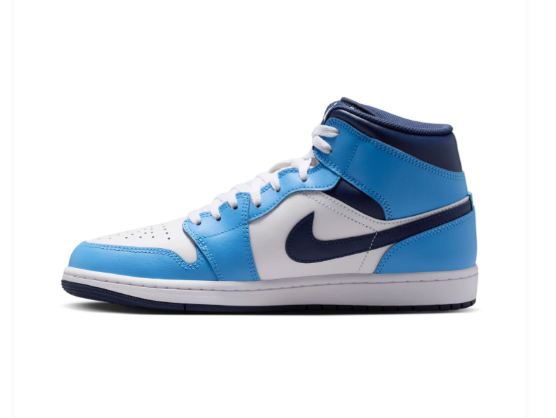 Air Jordan 1 Mid University Blue Sneakers