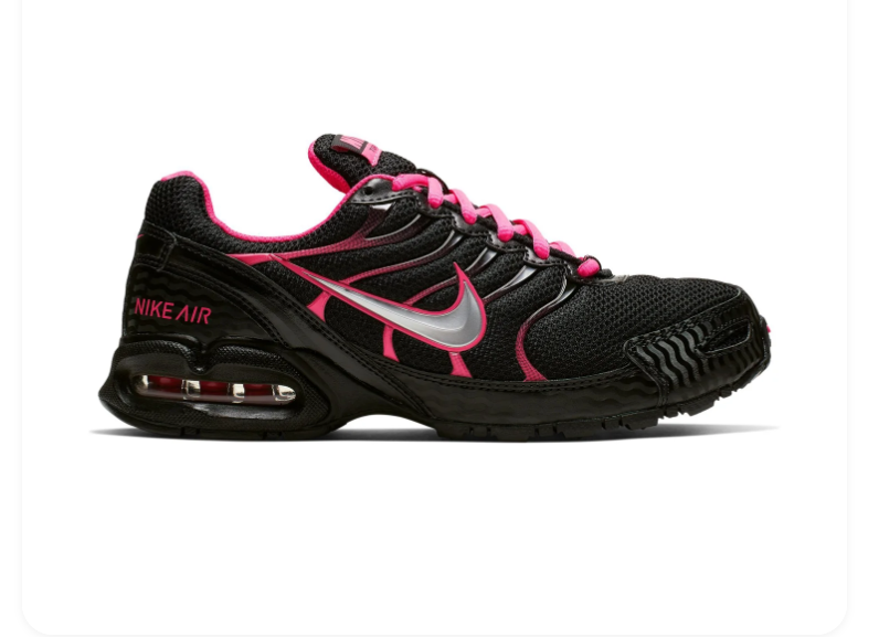 Nike Air Max Torch 4 Black Metallic Silver Hyper Pink Retro Running Lifestyle Sneakers