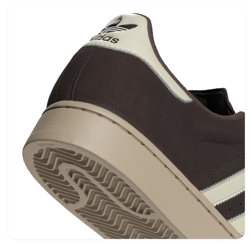 Adidas Superstar Dark Brown Cream White Shell Toe Sneakers