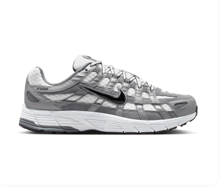 Nike P-6000 Bowerman Series Cool Grey Wolf Grey White Retro Running Sneakers