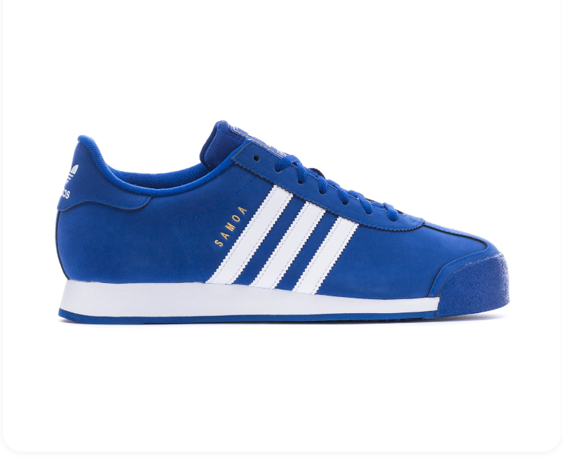 Adidas Samoa Royal Blue White Low Top Sneakers