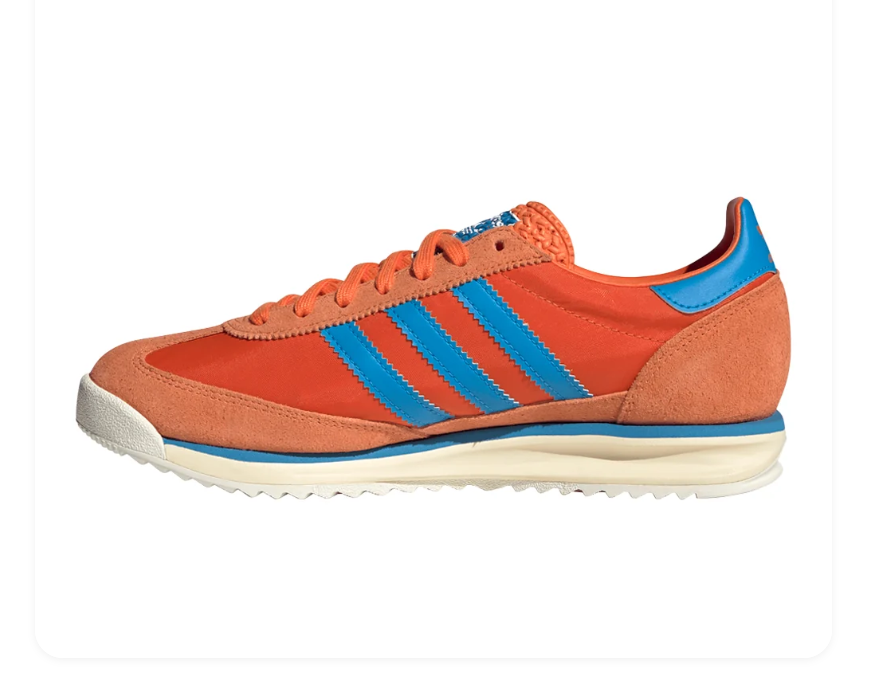 Adidas SL 72 Semi Impact Orange Bright Blue Cream Gum Vintage Sneakers