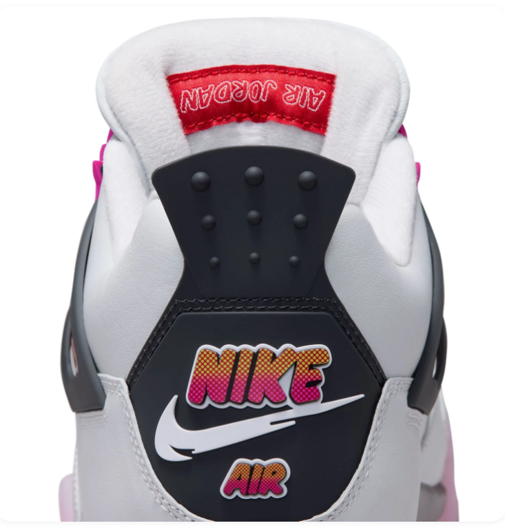 Air Jordan 4 Retro White Pink Foam Fuchsia Nike Air Sneakers