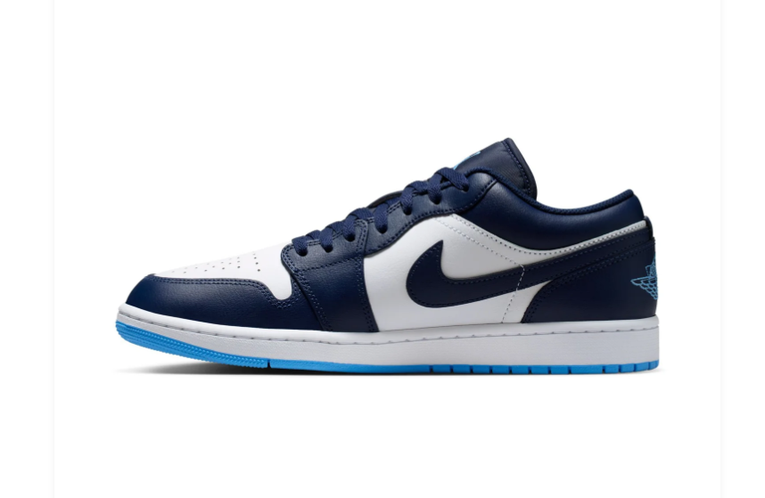 Air Jordan 1 Low Midnight Navy University Blue White Sneakers