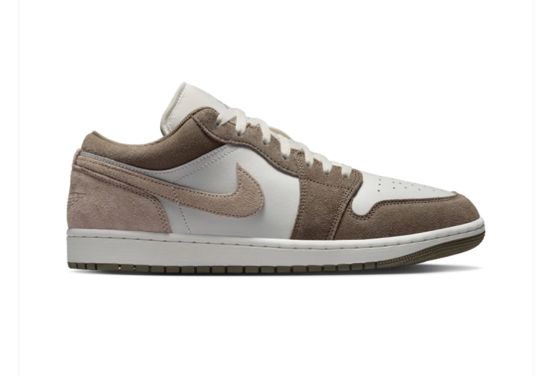Air Jordan 1 Low SE Desert Mocha Brown White Sneakers