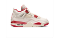 Air Jordan 4 Retro Sail Crimson Red White Sneakers