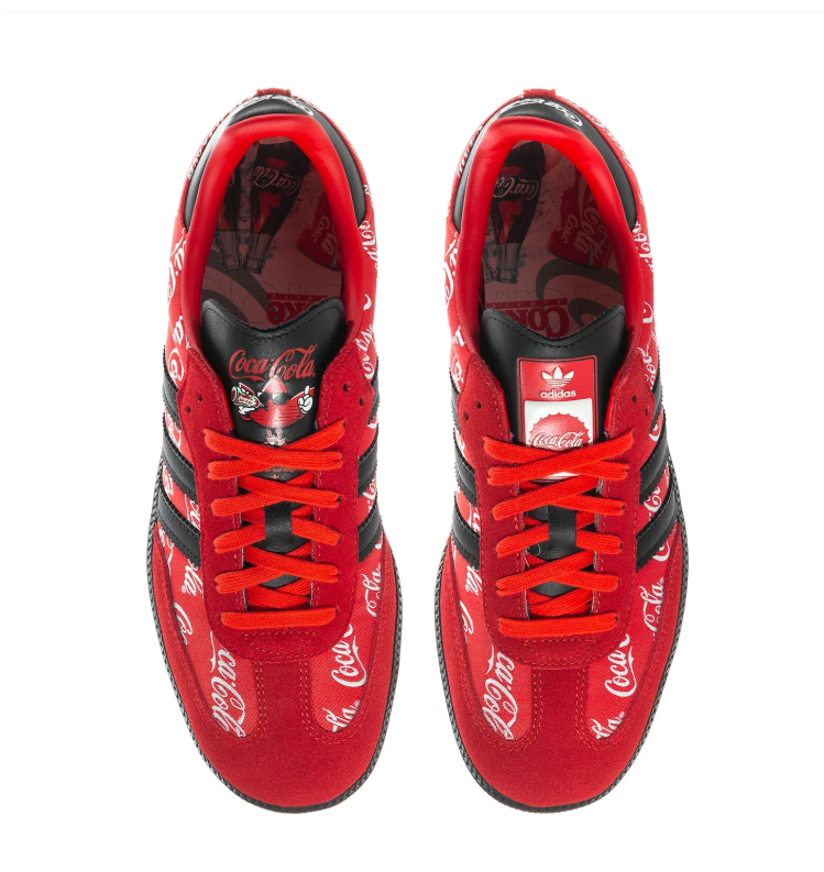 Adidas Samba OG x Coca-Cola Red Black All-Over Print Sneakers
