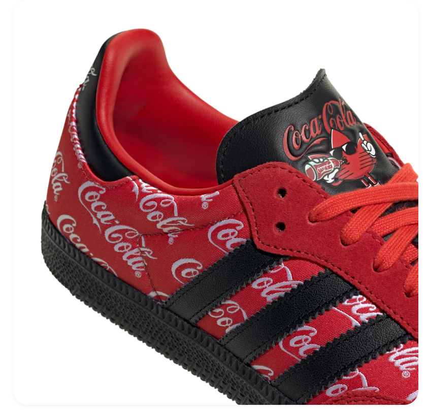 Adidas Samba OG x Coca-Cola Red Black All-Over Print Sneakers