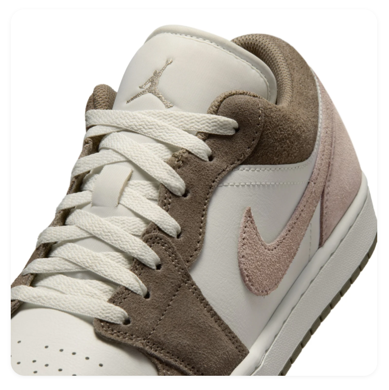 Air Jordan 1 Low SE Desert Mocha Brown White Sneakers