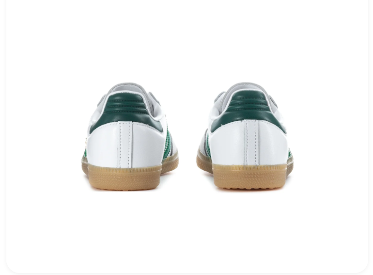 Adidas Samba OG Cloud White Collegiate Green Gum Sneakers