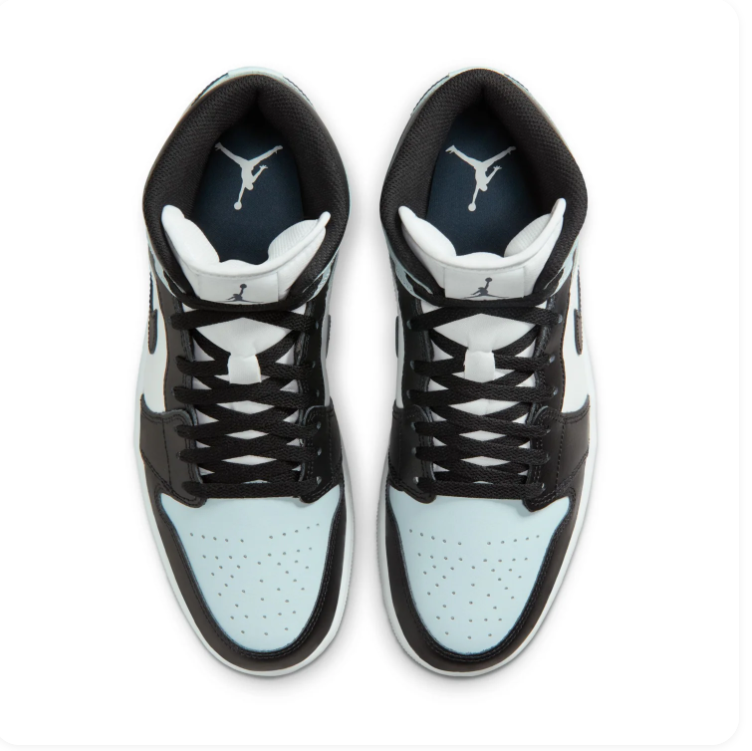 Air Jordan 1 Mid Barely Green Black White Sneakers