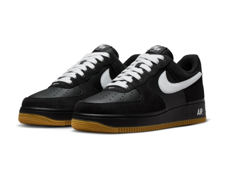 Nike Air Force 1 Low '07 Black White Gum Classic Basketball Lifestyle Sneakers