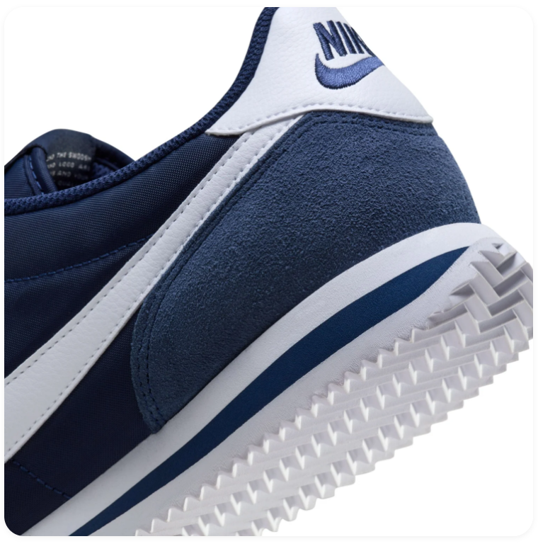 Nike Cortez Midnight Navy White Nylon Classic Retro Sneakers