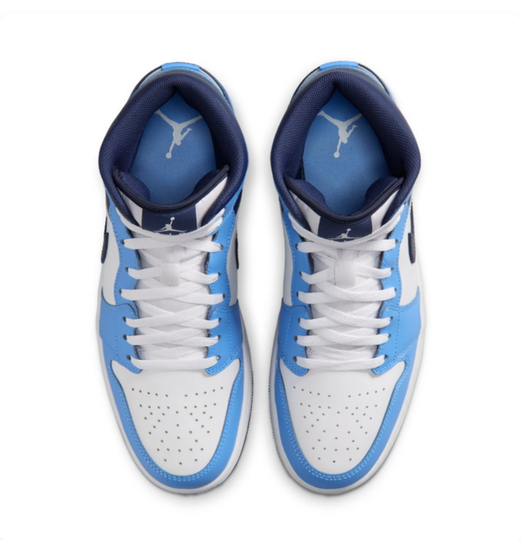 Air Jordan 1 Mid University Blue Sneakers