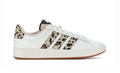 Adidas Grand Court Leopard Print White Cream Gum Sneakers