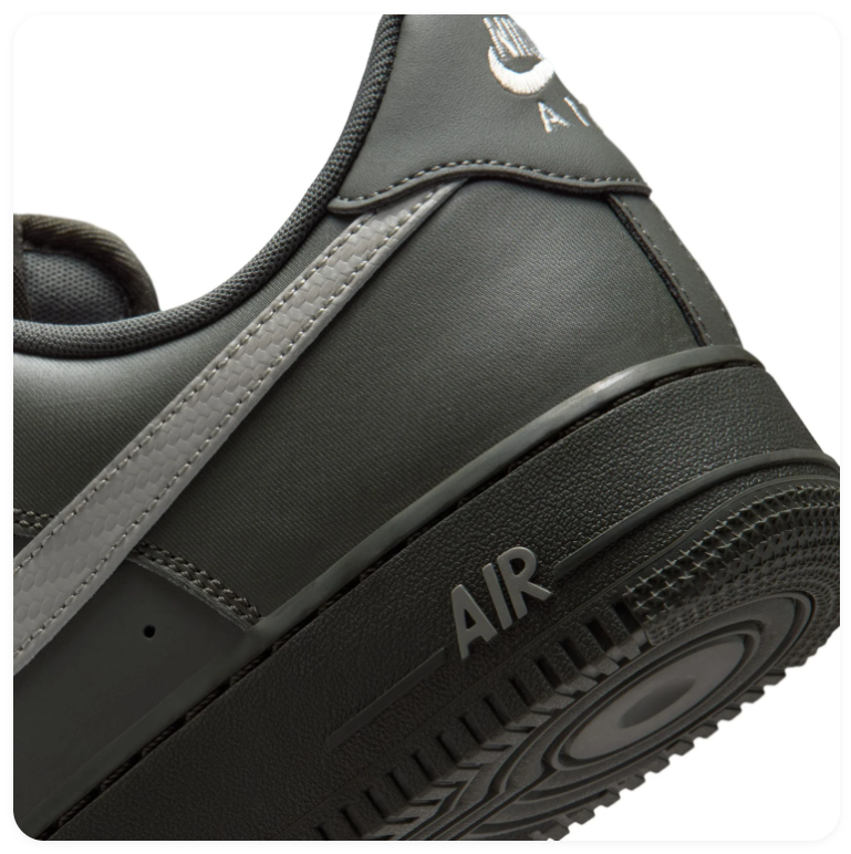 Nike Air Force 1 Low '07 Sequoia Light Silver Black Military Green Court Sneakers