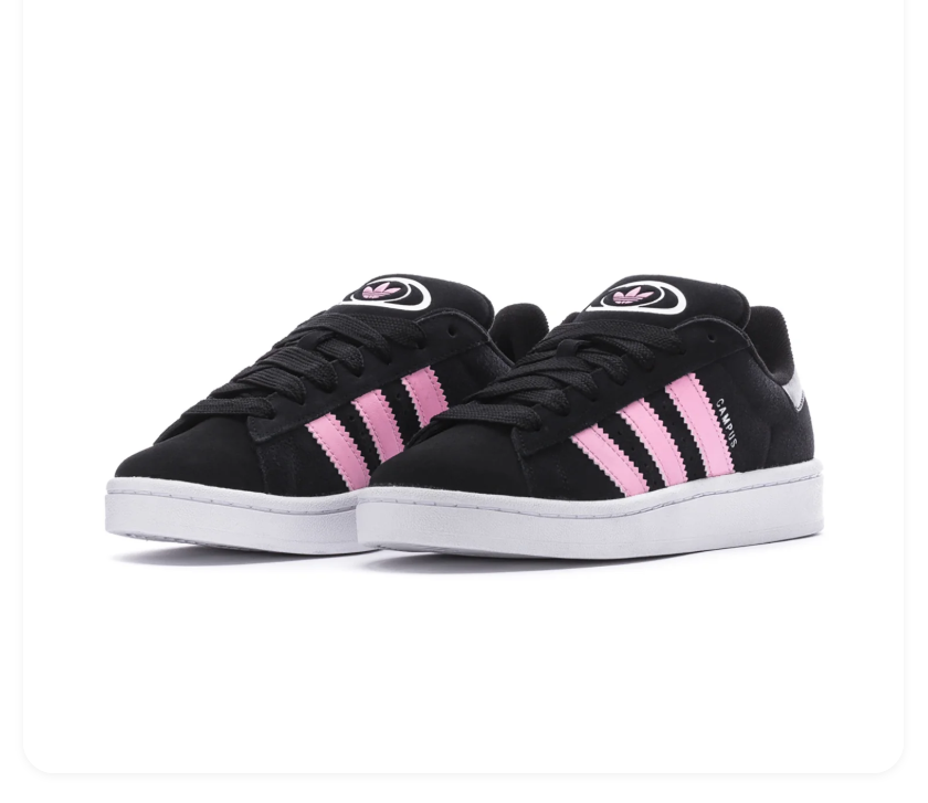 Adidas Campus 00s Black Clear Pink White Sneakers