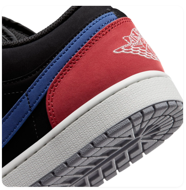 Air Jordan 1 Low Top 3 Black Royal Blue Gym Red Sneakers