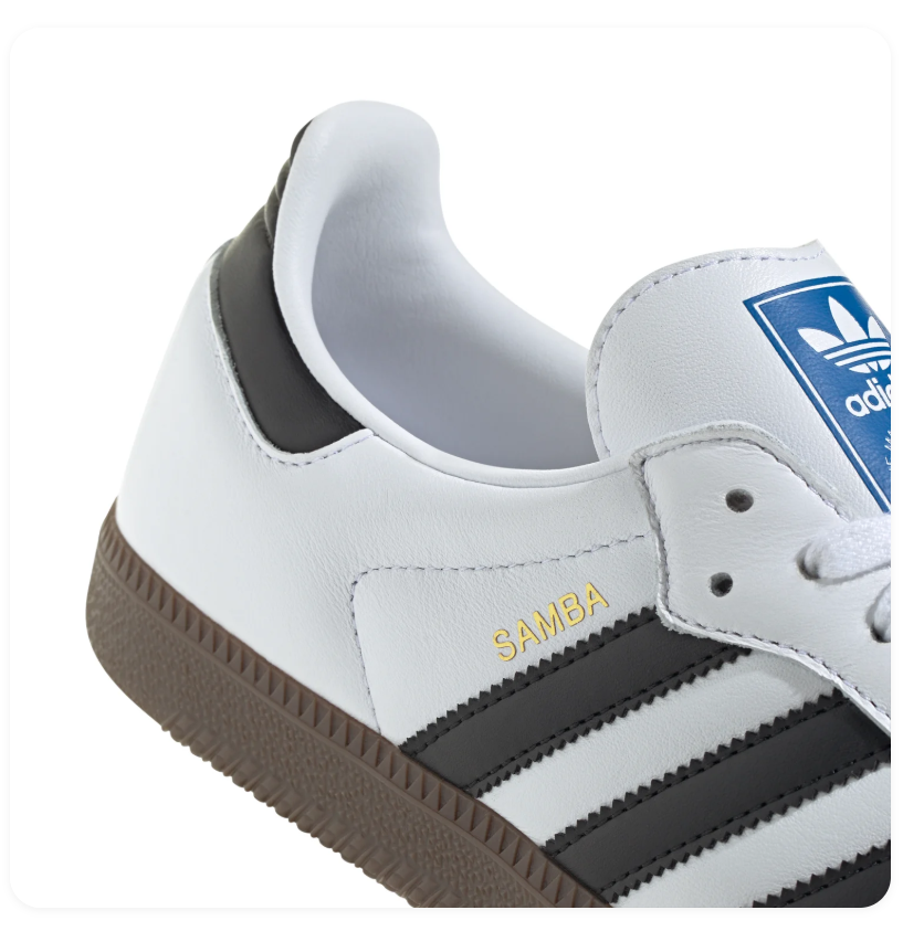 Adidas Samba OG White Black Grey Gum Sneakers