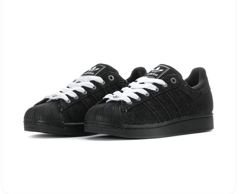 Adidas Superstar Triple Black Suede Shell Toe Sneakers