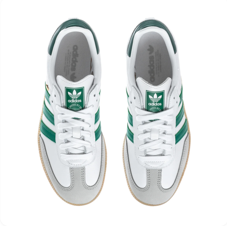 Adidas Samba OG Cloud White Collegiate Green Gum Sneakers