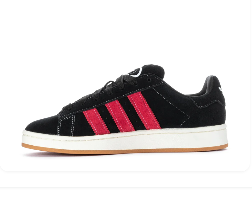 Adidas Campus 00s Black Scarlet Red Gum Sneakers