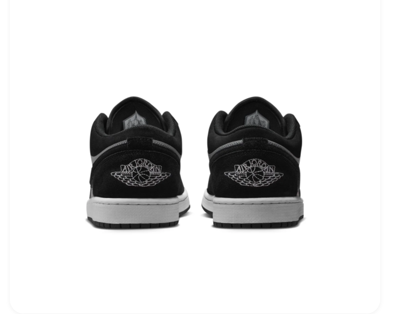 Air Jordan 1 Low Black Shadow Sneakers