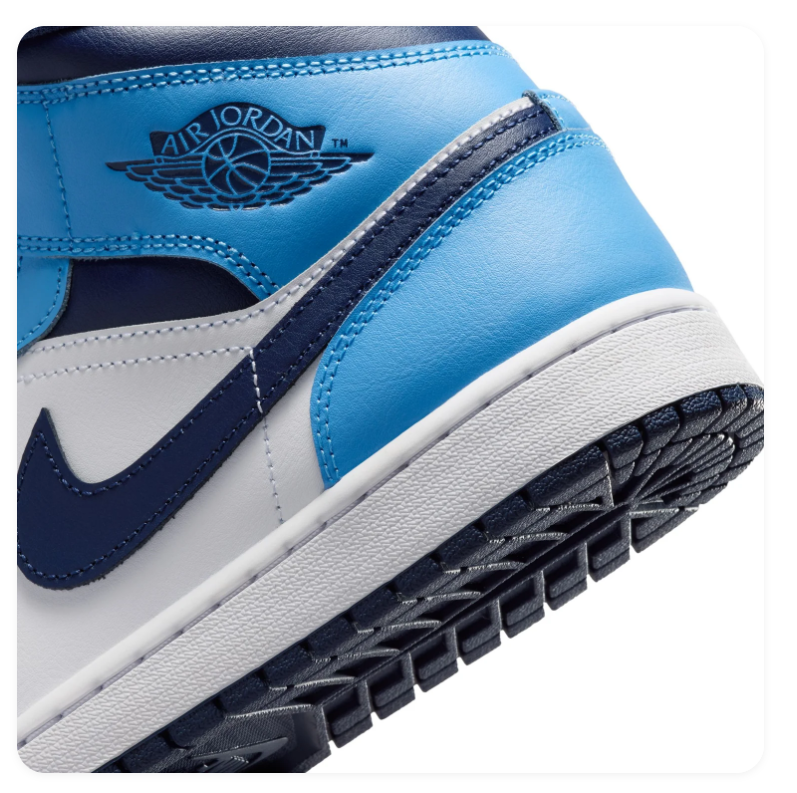 Air Jordan 1 Mid University Blue Sneakers
