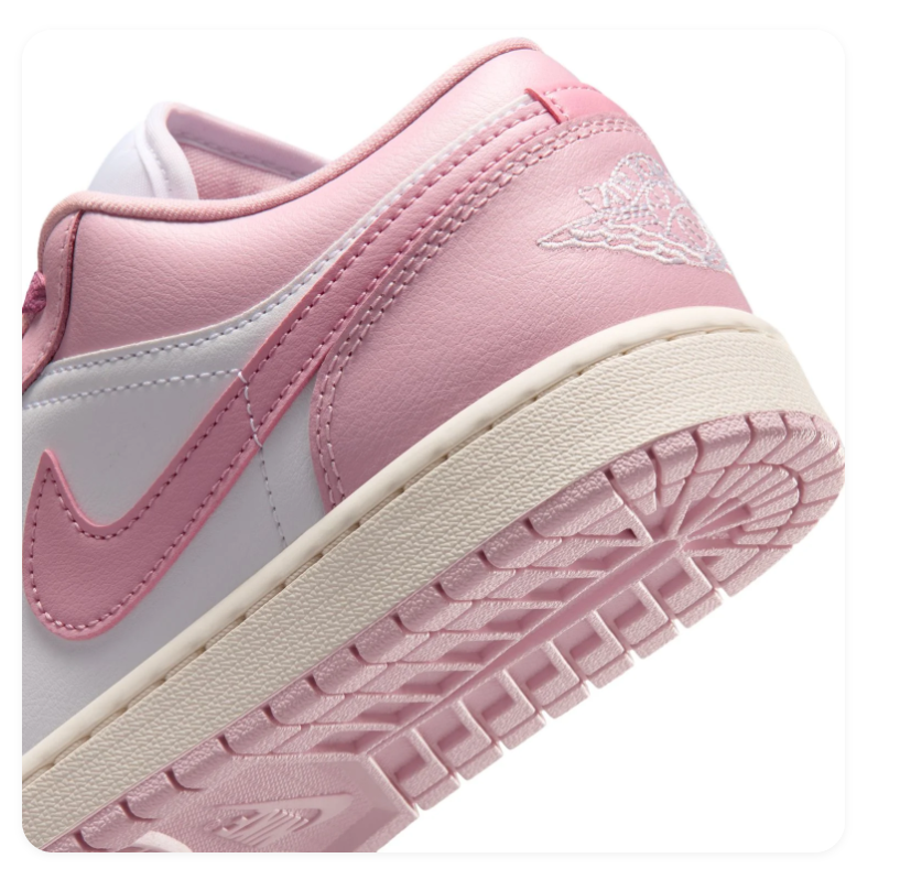 Air Jordan 1 Low Pink White Sneakers