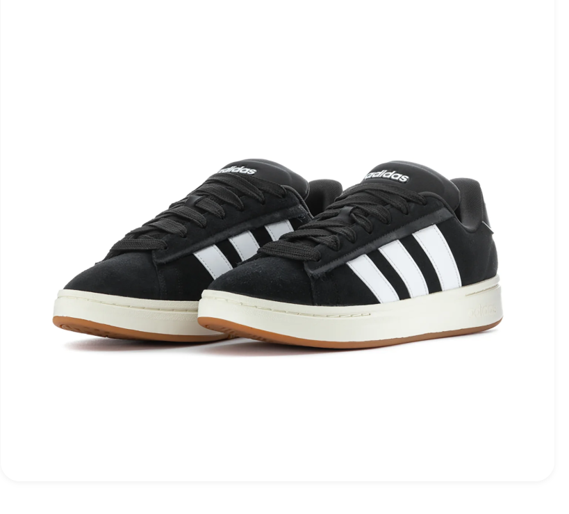 Adidas Grand Court Alpha Black White Gum Sneakers