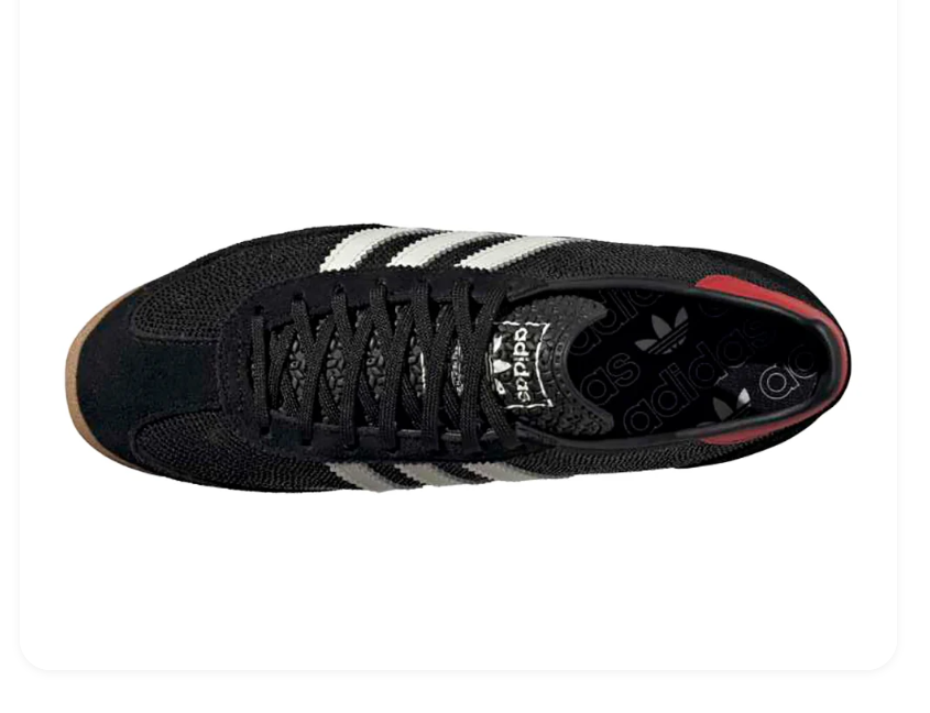 Adidas SL 72 Core Black Off White Red Gum Vintage Sneakers