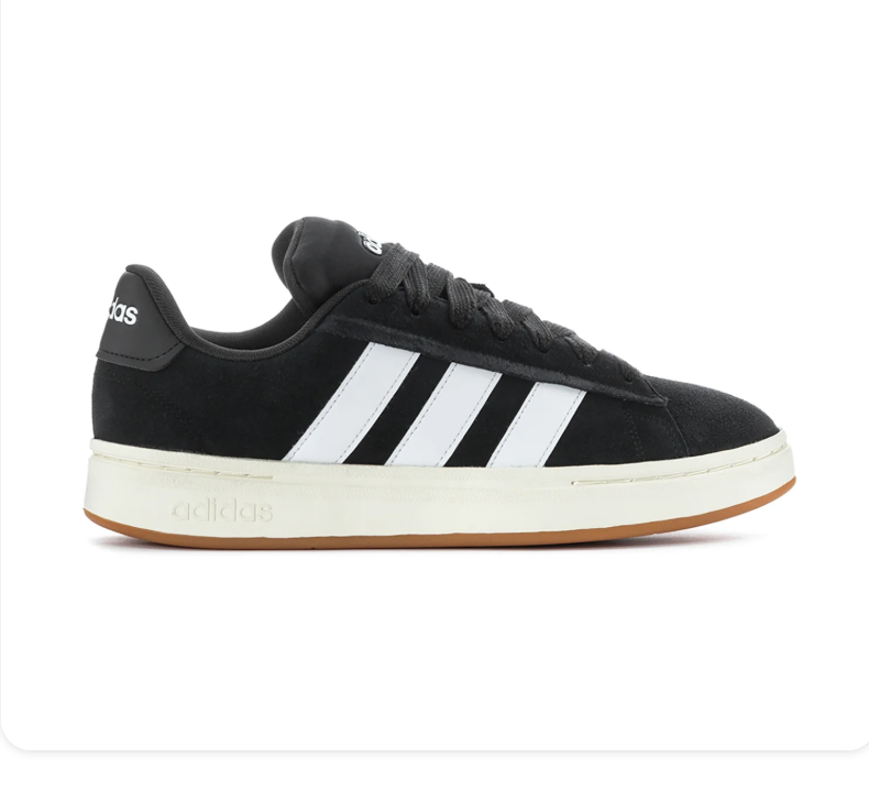 Adidas Grand Court Alpha Black White Gum Sneakers