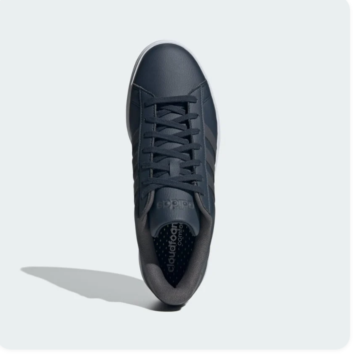 Adidas Grand Court 2.0 Navy Blue Monochrome White Sole Sneakers