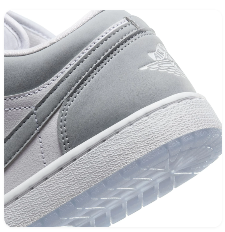 Air Jordan 1 Low Wolf Grey White Sneakers