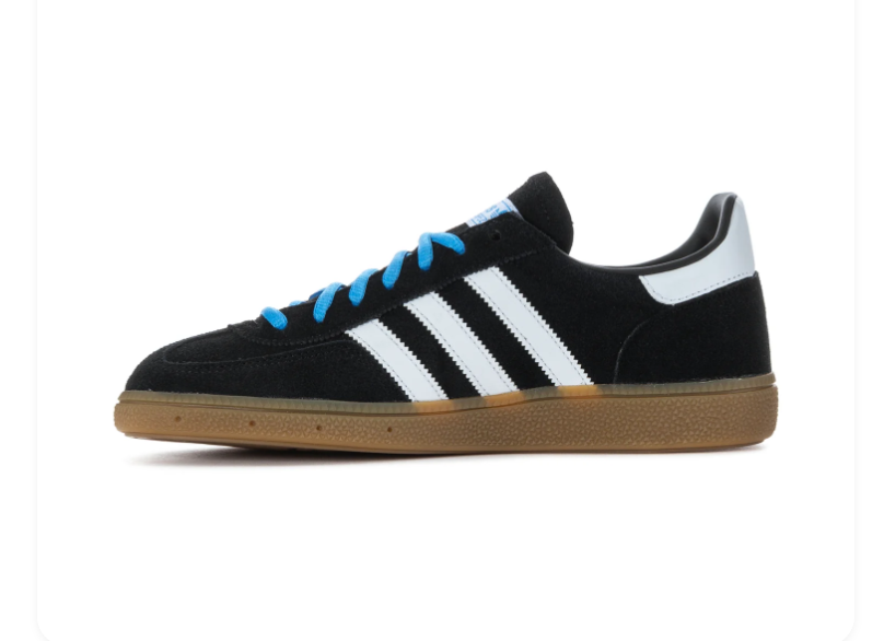 Adidas Handball Spezial Black White Bright Blue Gum Sneakers