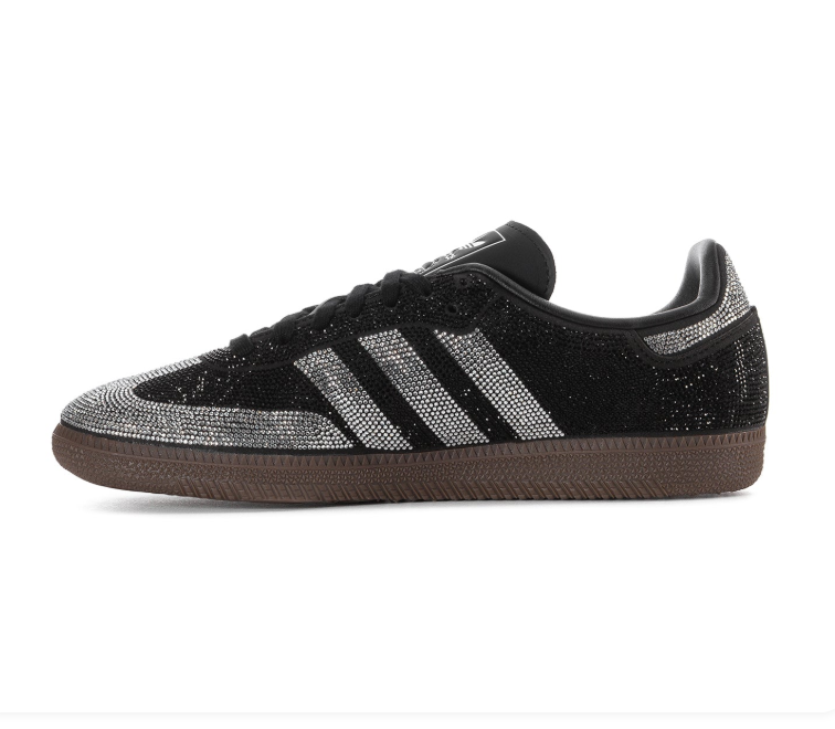 Adidas Samba Black Crystal Rhinestone Silver Gum Limited Edition Sneakers