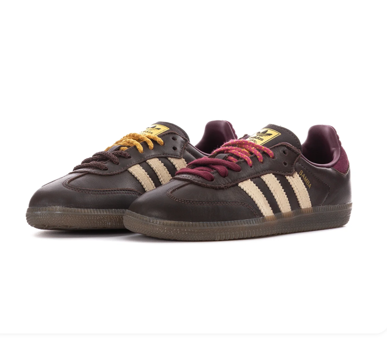 Adidas Samba OG Dark Brown Cream Burgundy Gum Sneakers