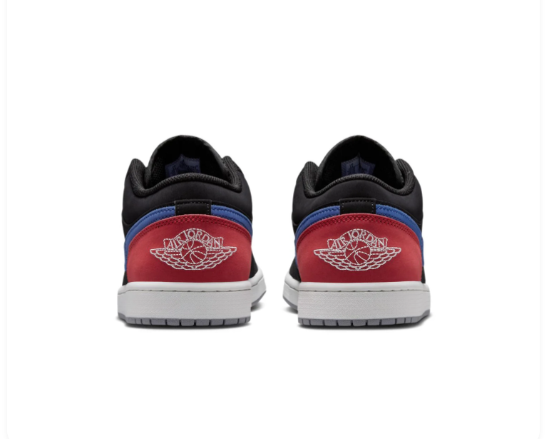 Air Jordan 1 Low Top 3 Black Royal Blue Gym Red Sneakers