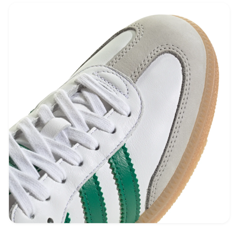Adidas Samba OG Cloud White Collegiate Green Gum Sneakers