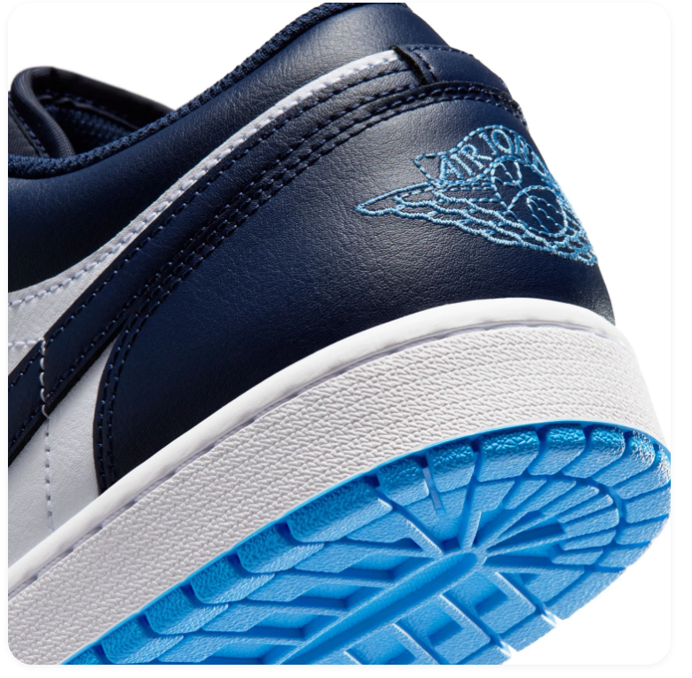 Air Jordan 1 Low Midnight Navy University Blue White Sneakers