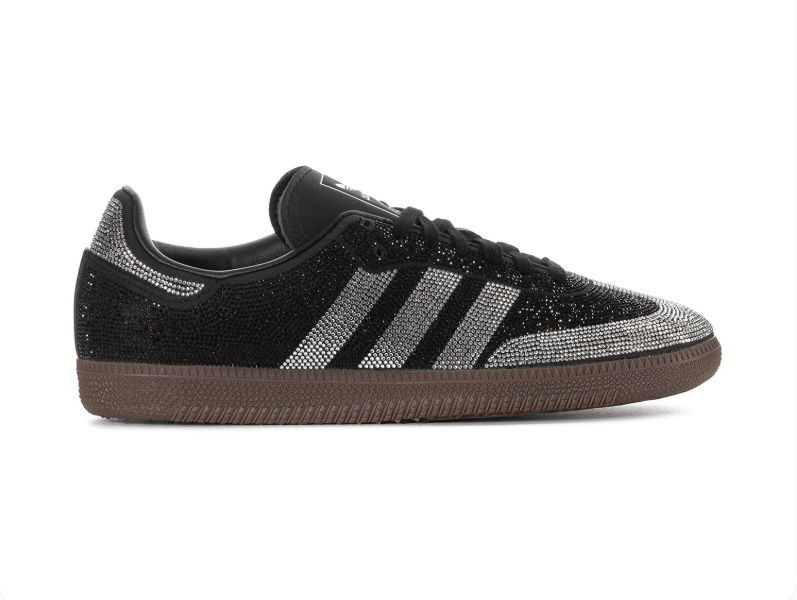 Adidas Samba Black Crystal Rhinestone Silver Gum Limited Edition Sneakers