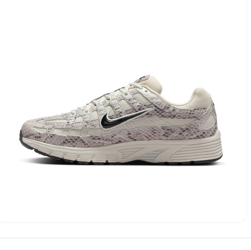 Nike P-6000 Bowerman Series Sail Snake Print Phantom Retro Running Sneakers