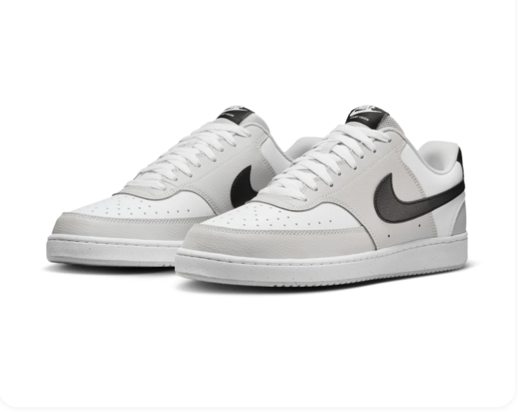Nike Gamma Force Low White Photon Dust Black Classic Court Sneakers