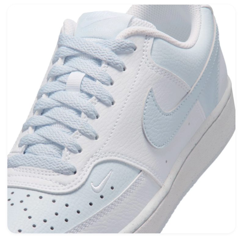 Nike Court Vision Low White Aura Ice Blue Tonal Court Sneakers