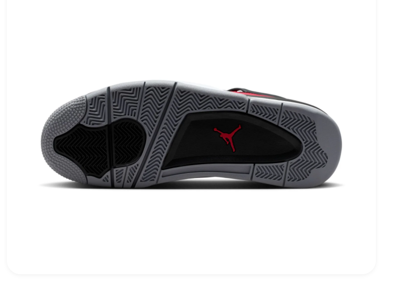 Air Jordan 4 Retro Toro Bravo Fire Red Black Grey Sneakers