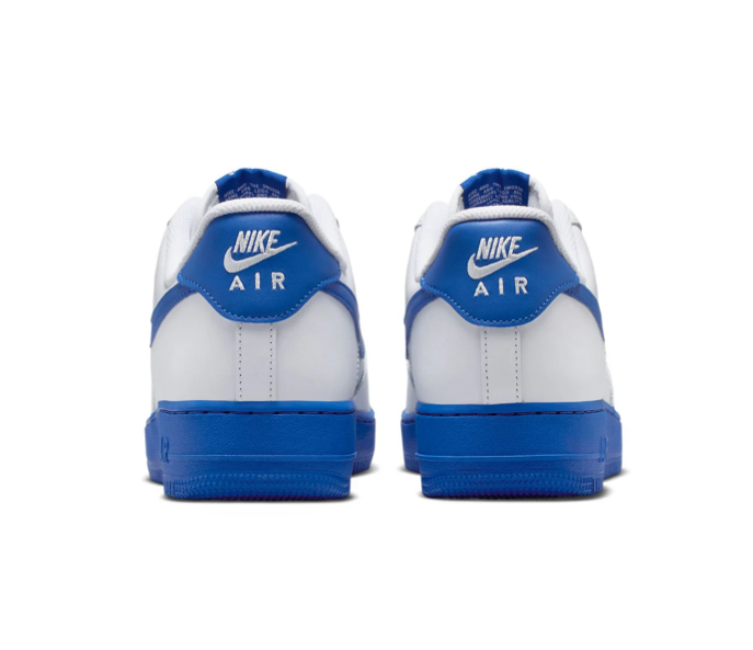 Nike Air Force 1 Low '07 White Game Royal Blue Swoosh Blue Sole Classic Court Sneakers