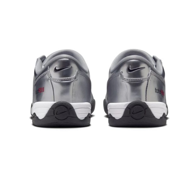 Nike Total 90 Laser IC Metallic Silver Dark Red Black Indoor Court Football Sneakers