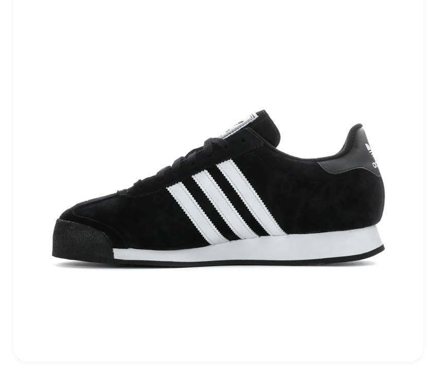 Adidas Samoa Black White Suede Sneakers
