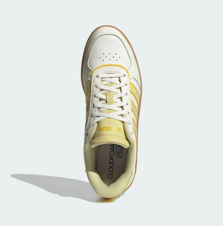 Adidas Hoops 3.0 Off White Pulse Yellow Cloudfoam Gum Sneakers