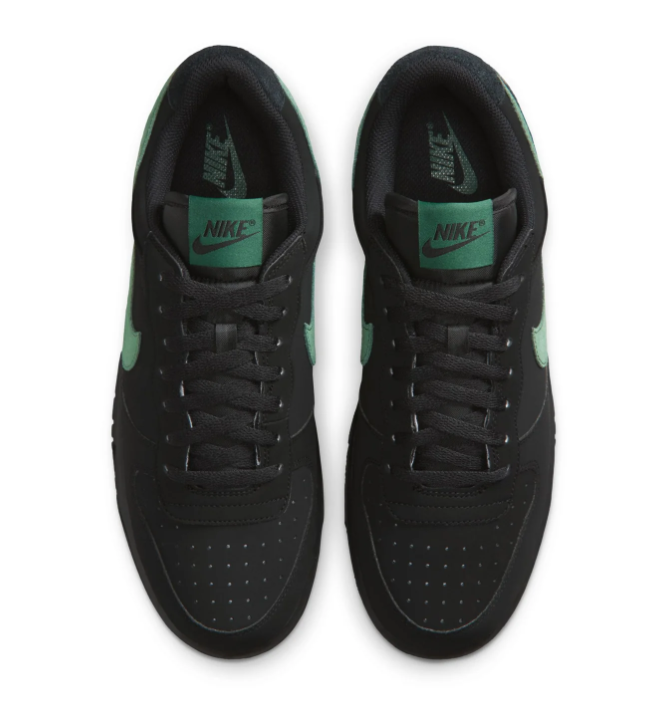 Nike Dunk Low Black Gorge Green Suede Retro Basketball Sneakers